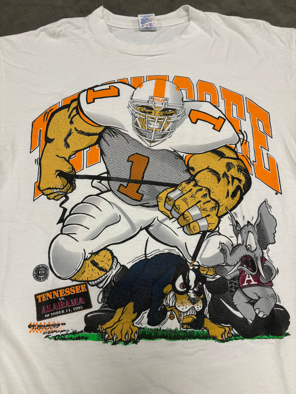 VINTAGE 1995 TENNESSEE VS ALABAMA SHIRT - XL