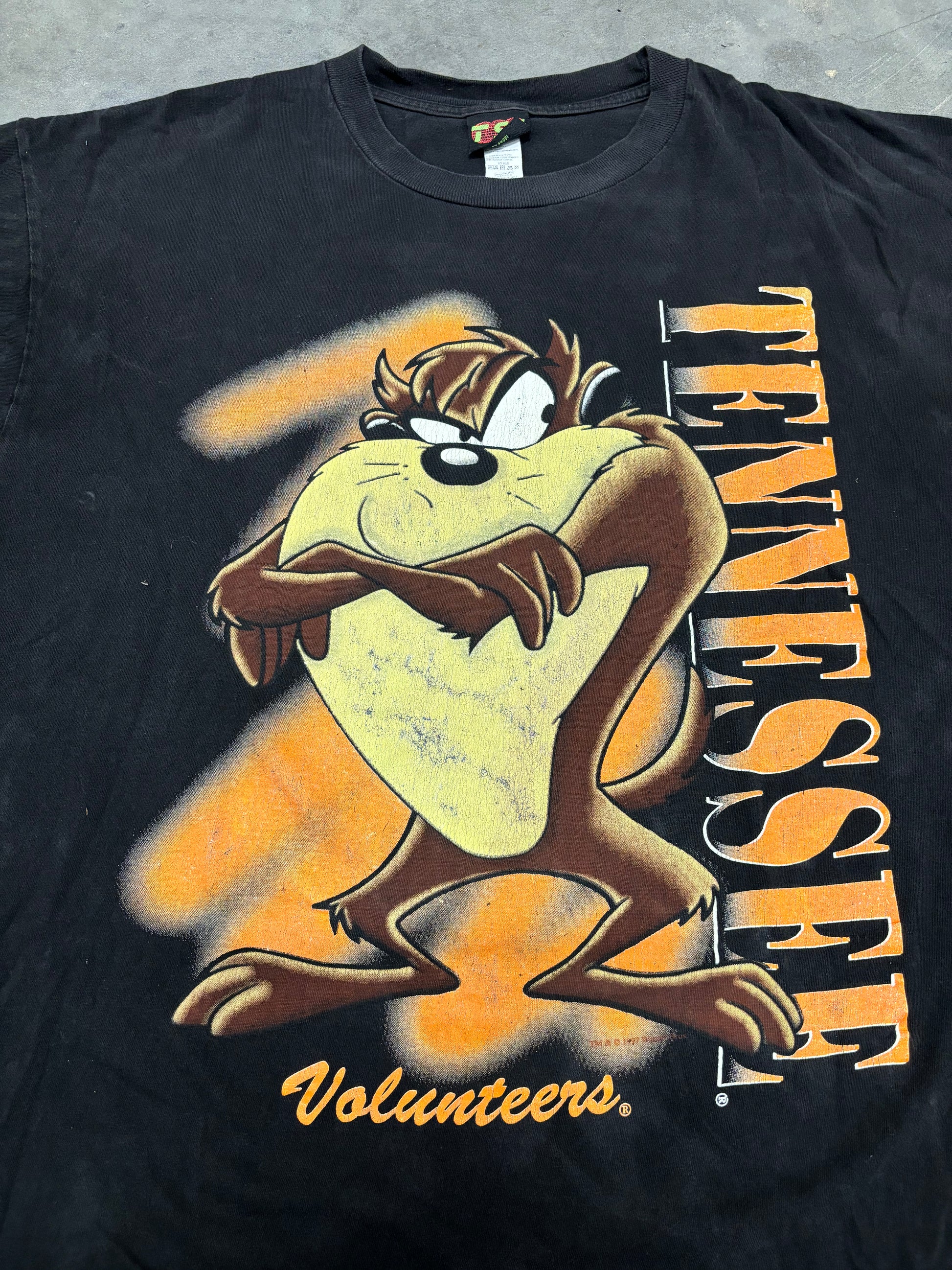 VINTAGE LOONEY TUNES TAZ SPELLOUT SHIRT - XXL