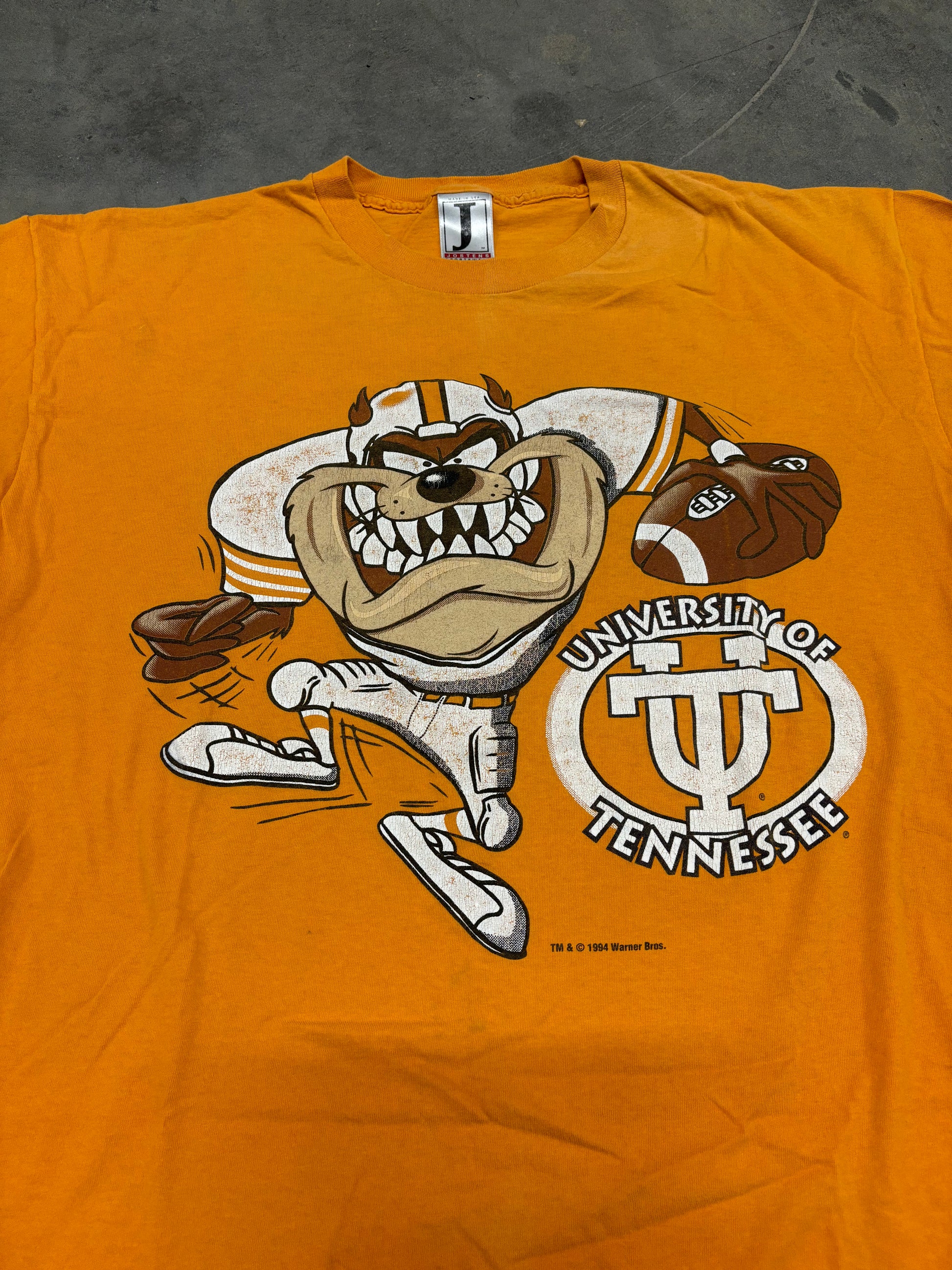 VINTAGE LOONEY TUNES TAZ FOOTBALL SHIRT - XL