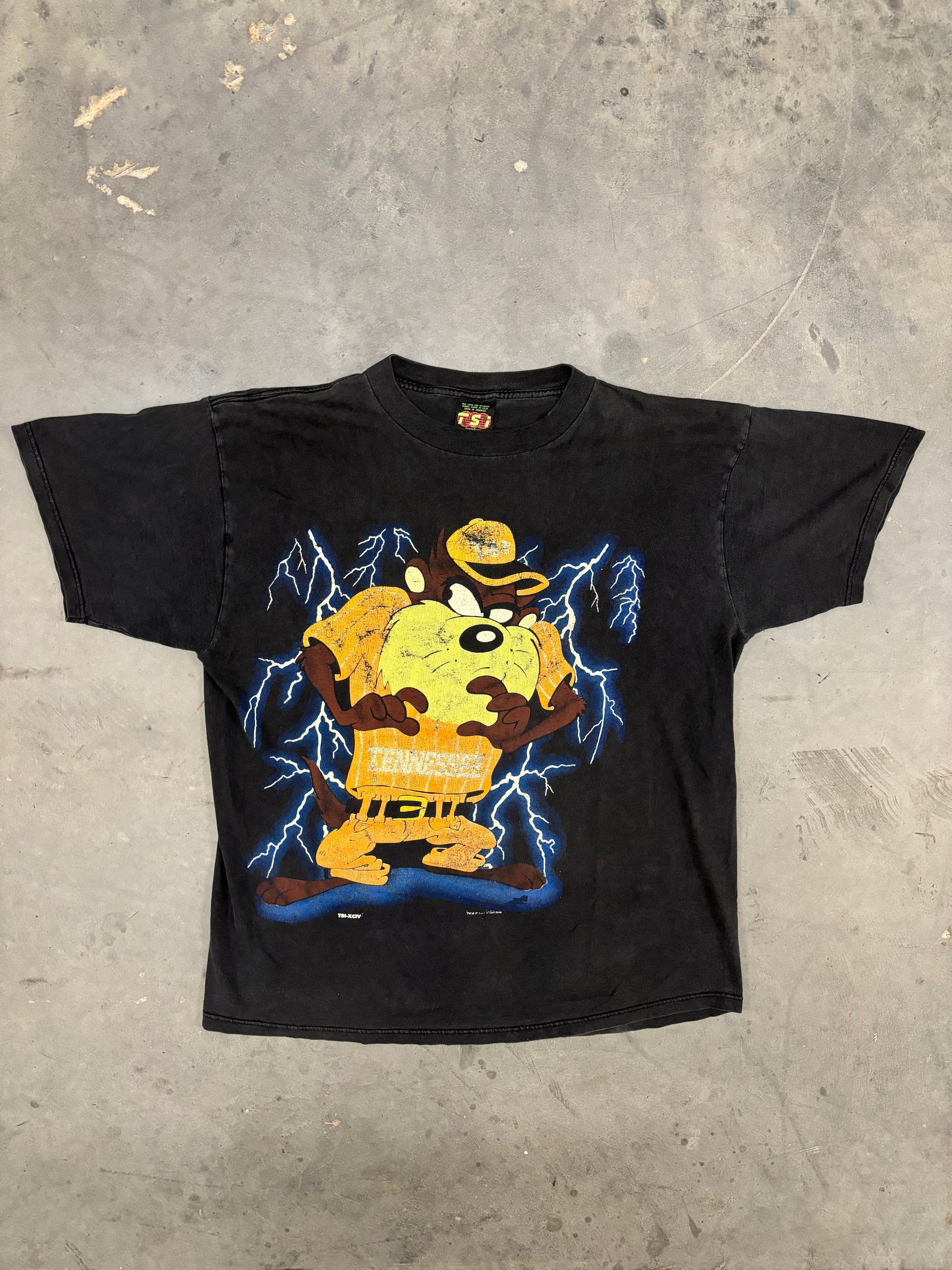 VINTAGE LOONEY TUNES TAZ LIGHTNING SHIRT - XL