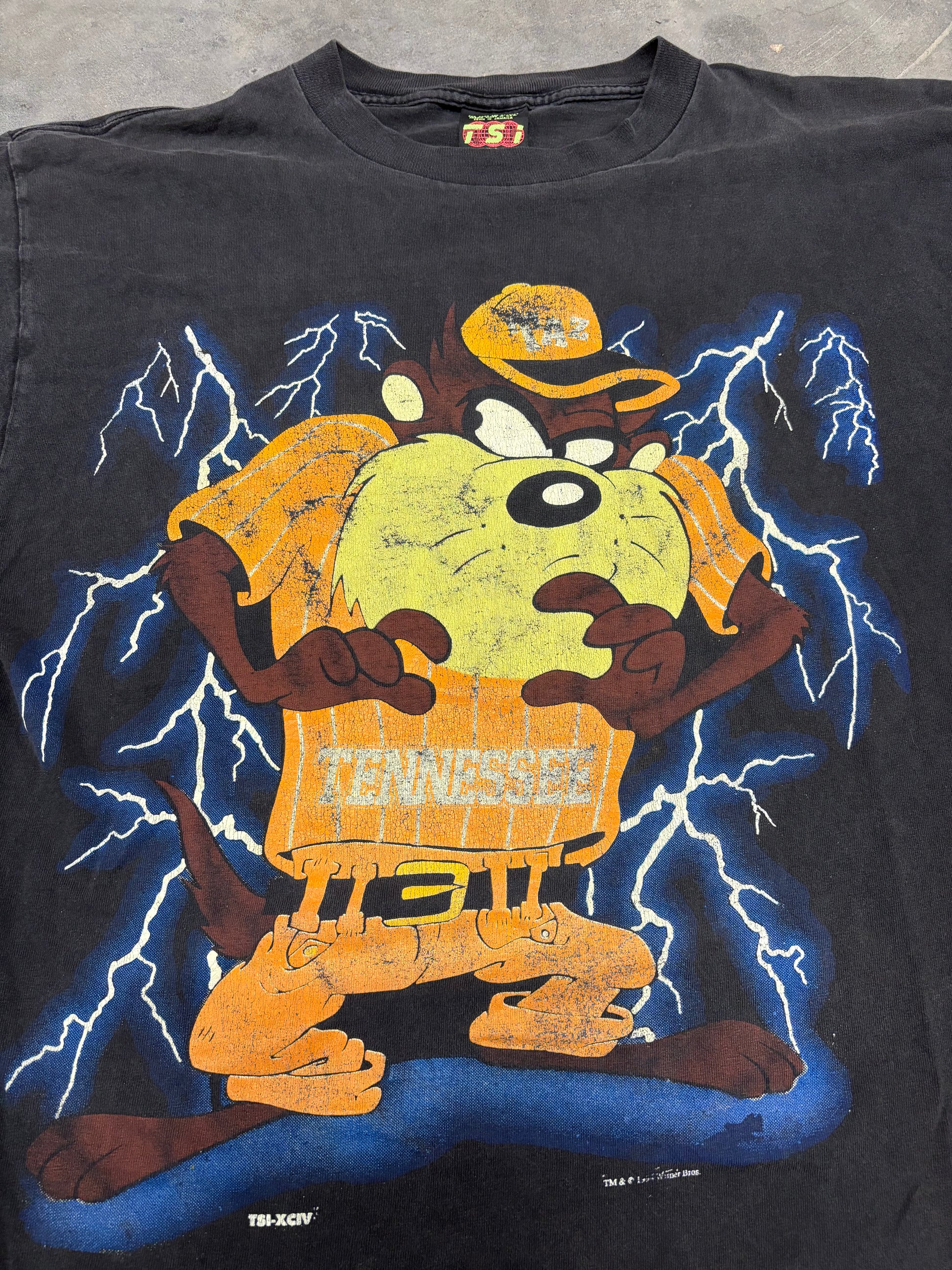 VINTAGE LOONEY TUNES TAZ LIGHTNING SHIRT - XL