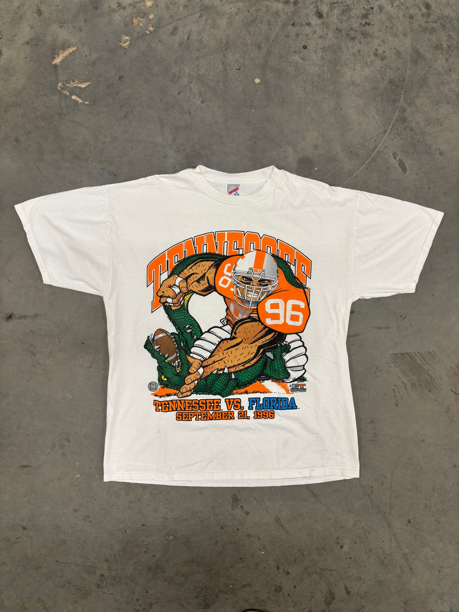 VINTAGE 1996 TENNESSEE VS FLORIDA SHIRT - XL