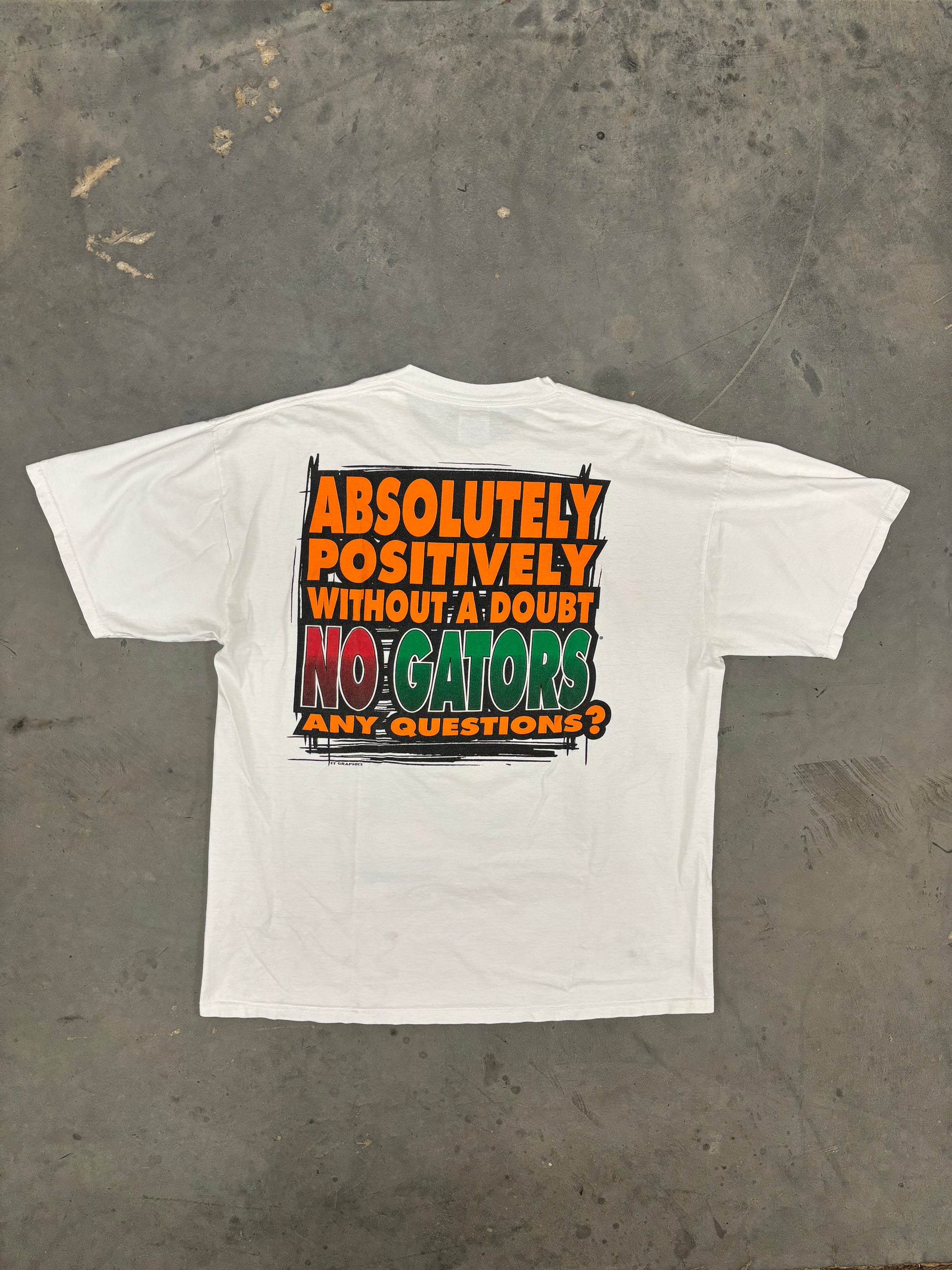 VINTAGE 1996 TENNESSEE VS FLORIDA SHIRT - XL