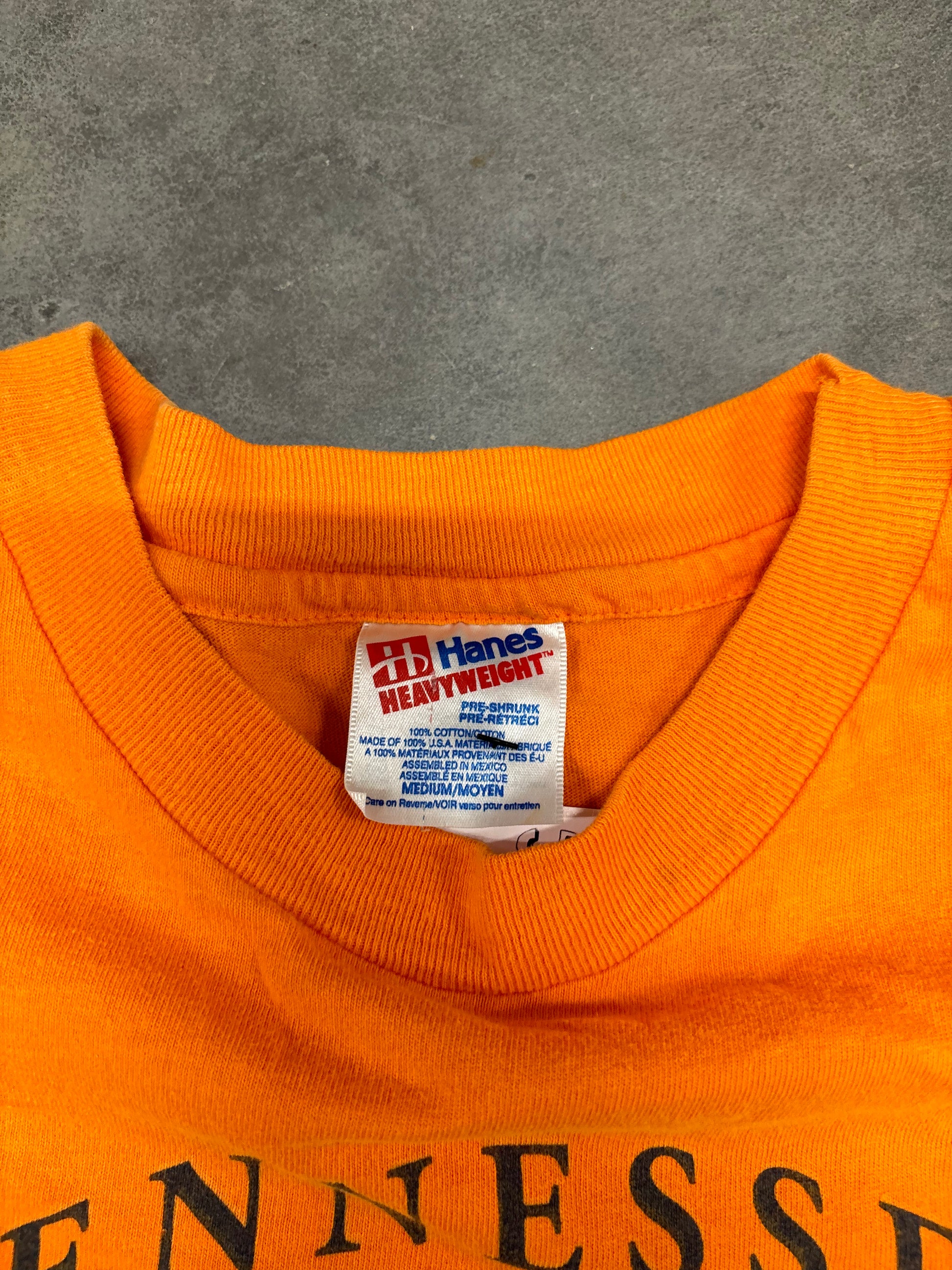 VINTAGE UT SPELLOUT LOGO SHIRT - M