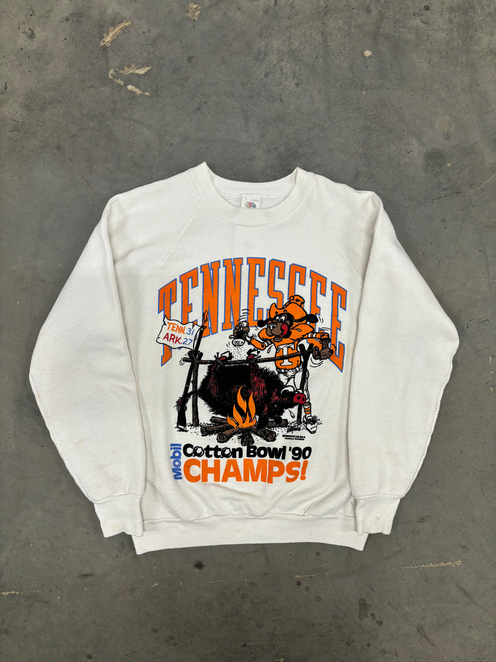 VINTAGE 1990 COTTON BOWL CHAMPIONS SWEATSHIRT - M