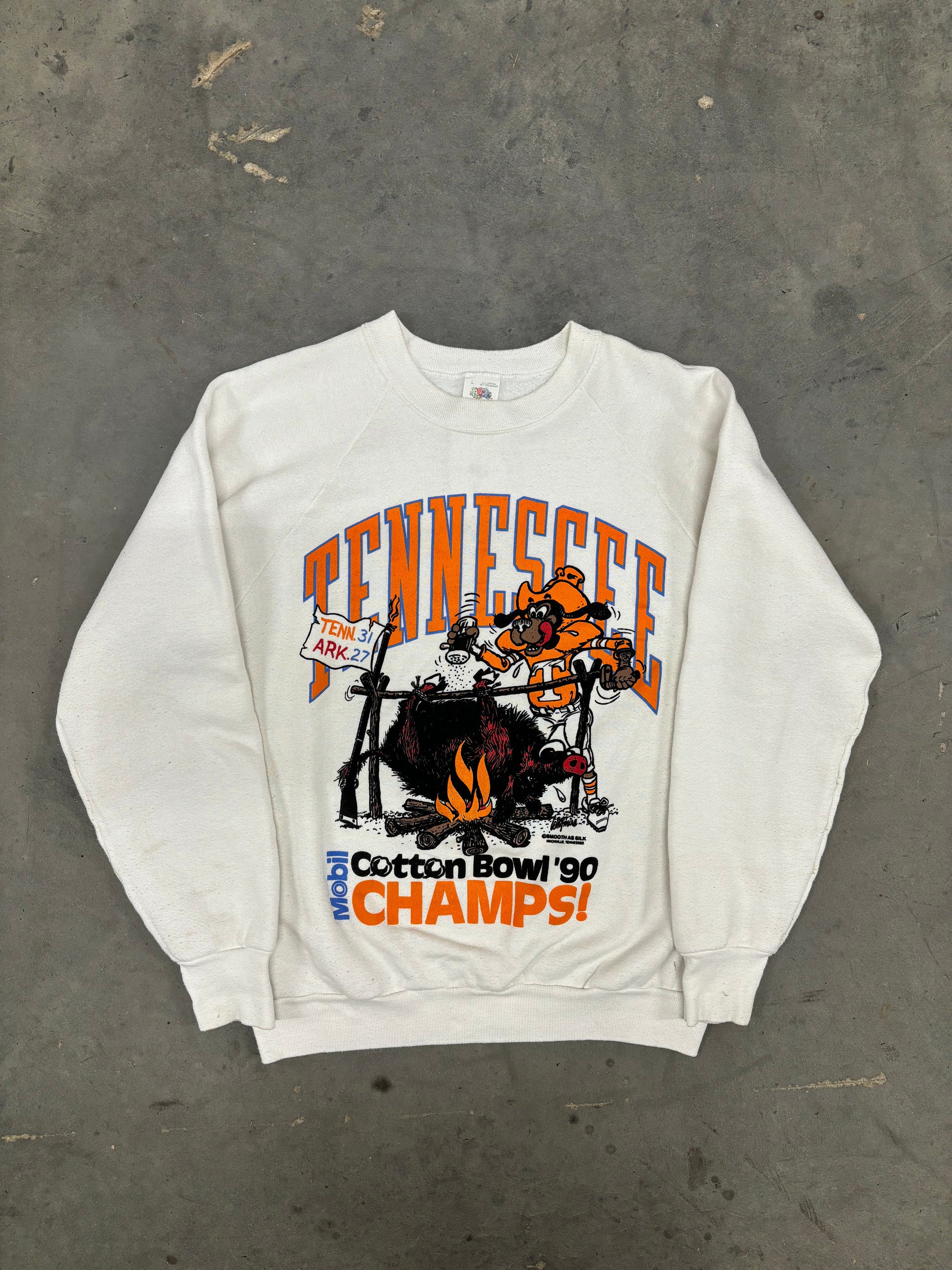 VINTAGE 1990 COTTON BOWL CHAMPIONS SWEATSHIRT - M
