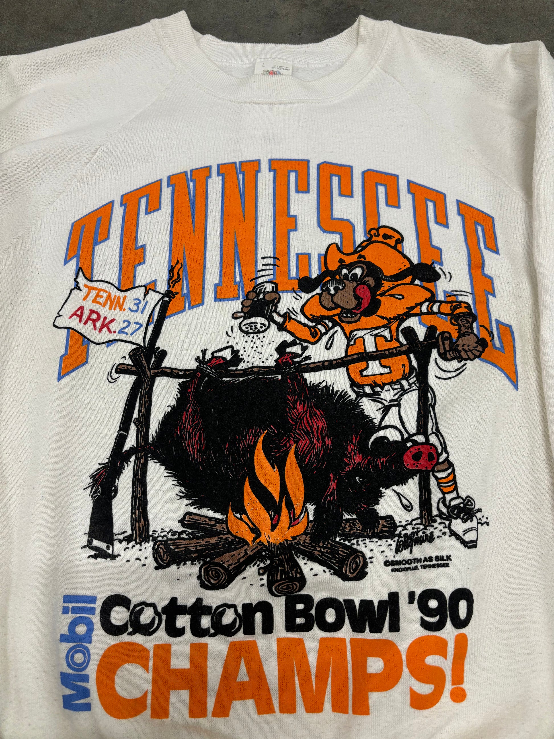 VINTAGE 1990 COTTON BOWL CHAMPIONS SWEATSHIRT - M