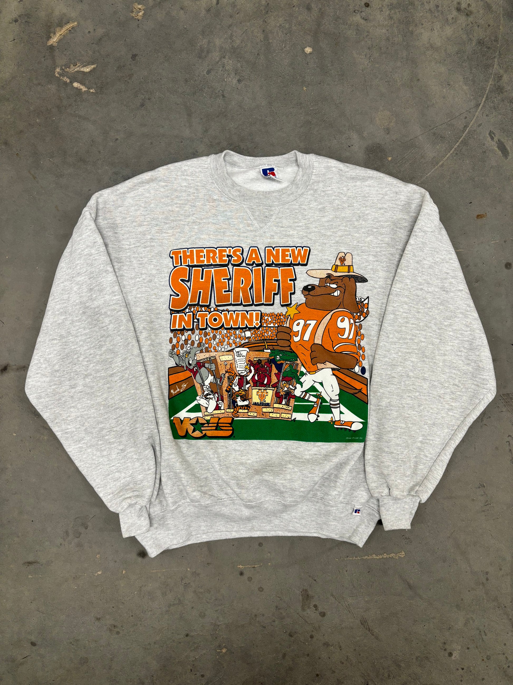 VINTAGE 1997 SEC CHAMPS SHERIFF SMOKEY SWEATSHIRT - XL