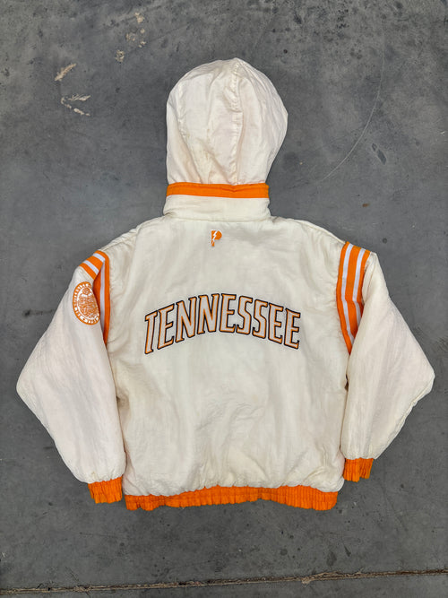 *DISTRESSED* VINTAGE PRO PLAYER REVERSIBLE PUFFER JACKET - XL
