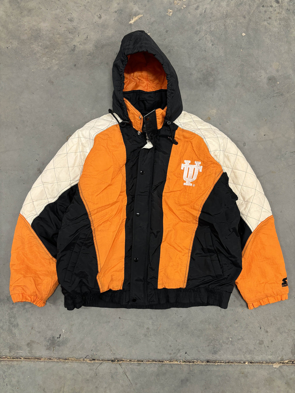 VINTAGE STARTER BLACK PUFFER - XL