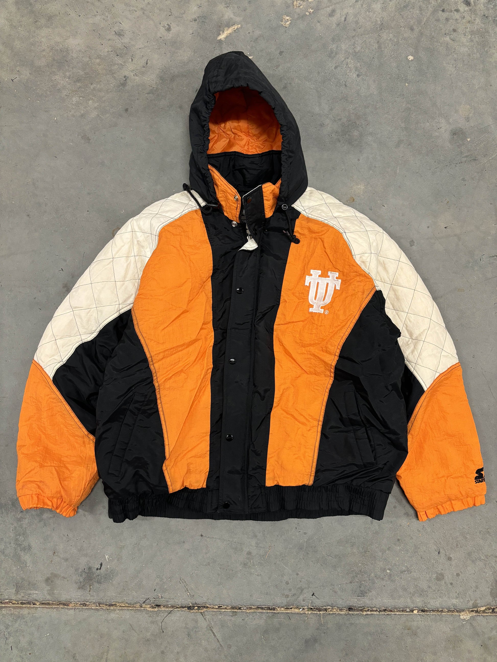 VINTAGE STARTER BLACK PUFFER - XL