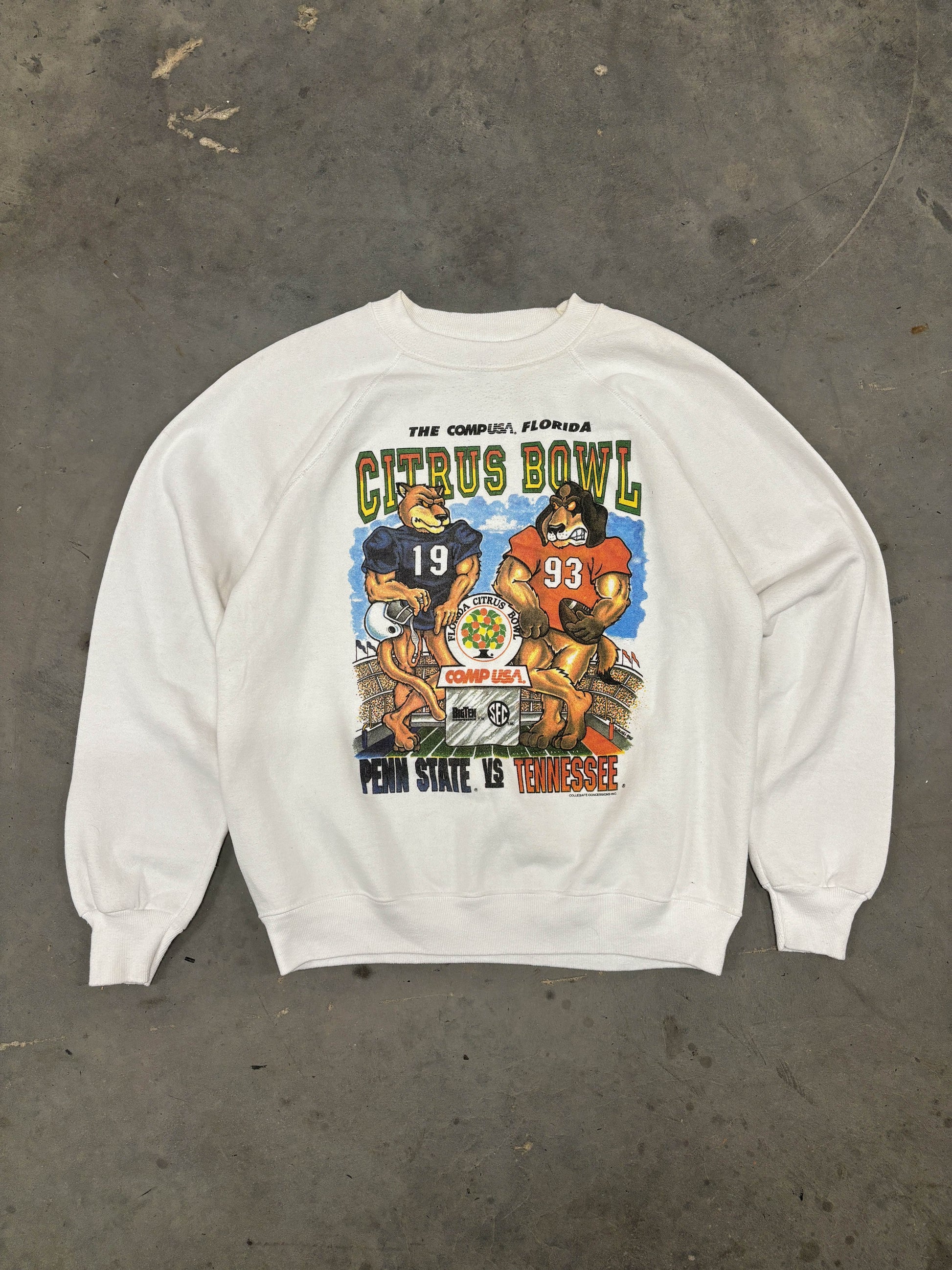 VINTAGE 1993 TENNESSEE VS PENN STATE SWATSHIRT - M